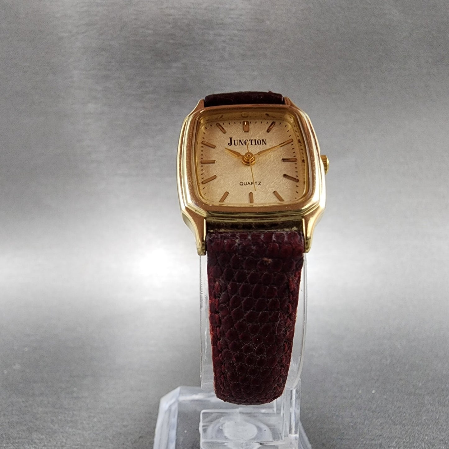 Citizen Junction Tank Watch Women 21mm Cream Dial Gold Tone Rectangle New Batt