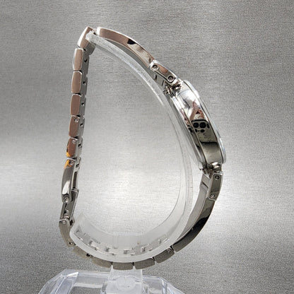 Bulova Marc Anthony Watch Women 26mm White Dial Silver Tone Diamond Accents B123