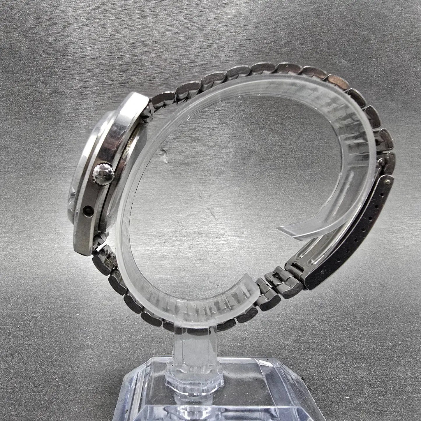 Tissot Watch Men 34mm Blue Dial Silver Tone Daydate Round Vintage Quartz PARTS F7