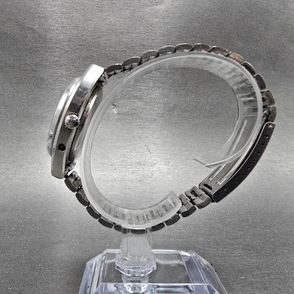 Tissot Watch Men 34mm Blue Dial Silver Tone Daydate Round Vintage Quartz PARTS F7