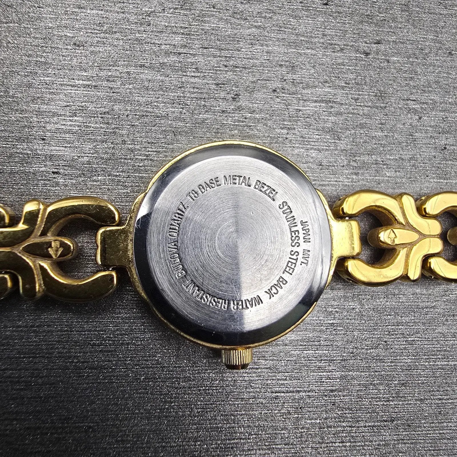 Bulova Watch Women 20mm Gold Dial Gold Tone Round 97S32 New Battery Vintage10