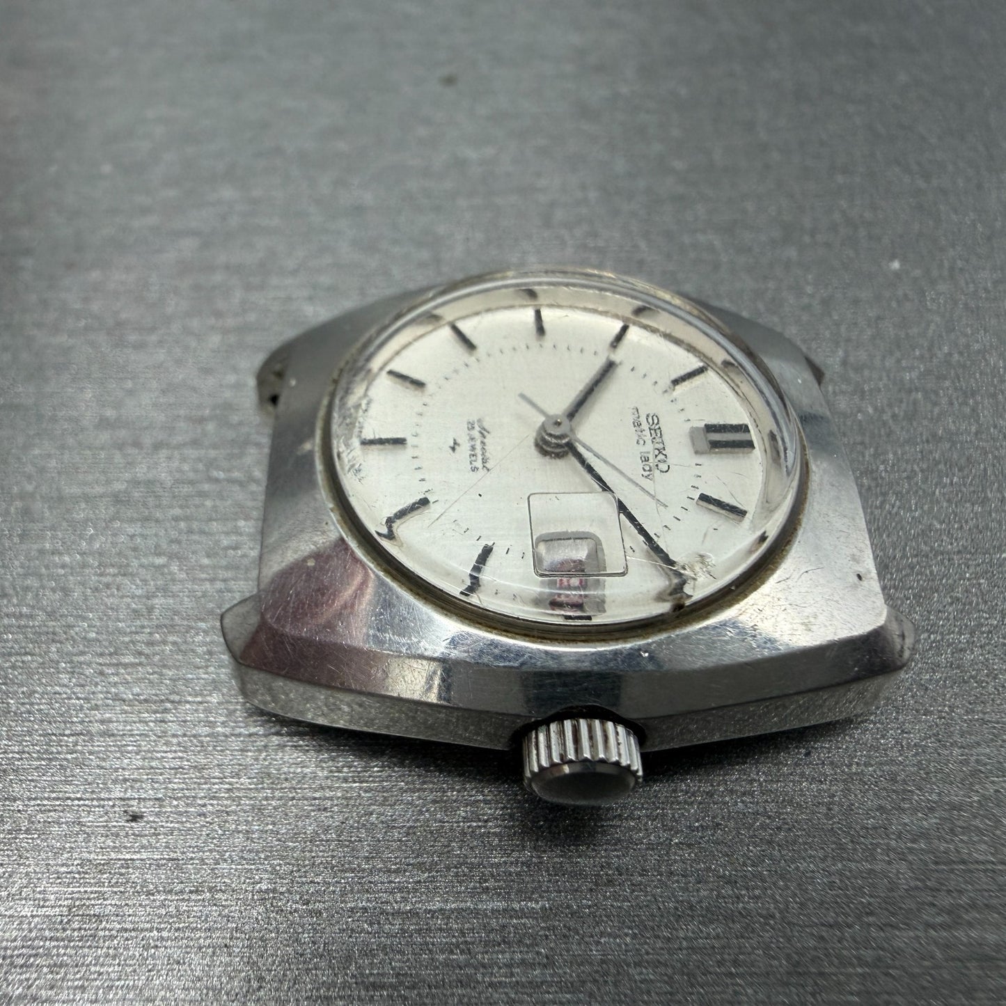 Seiko Matic Lady Special Watch Women 25mm Silver Dial Steel Date 2565-0010 PARTS6