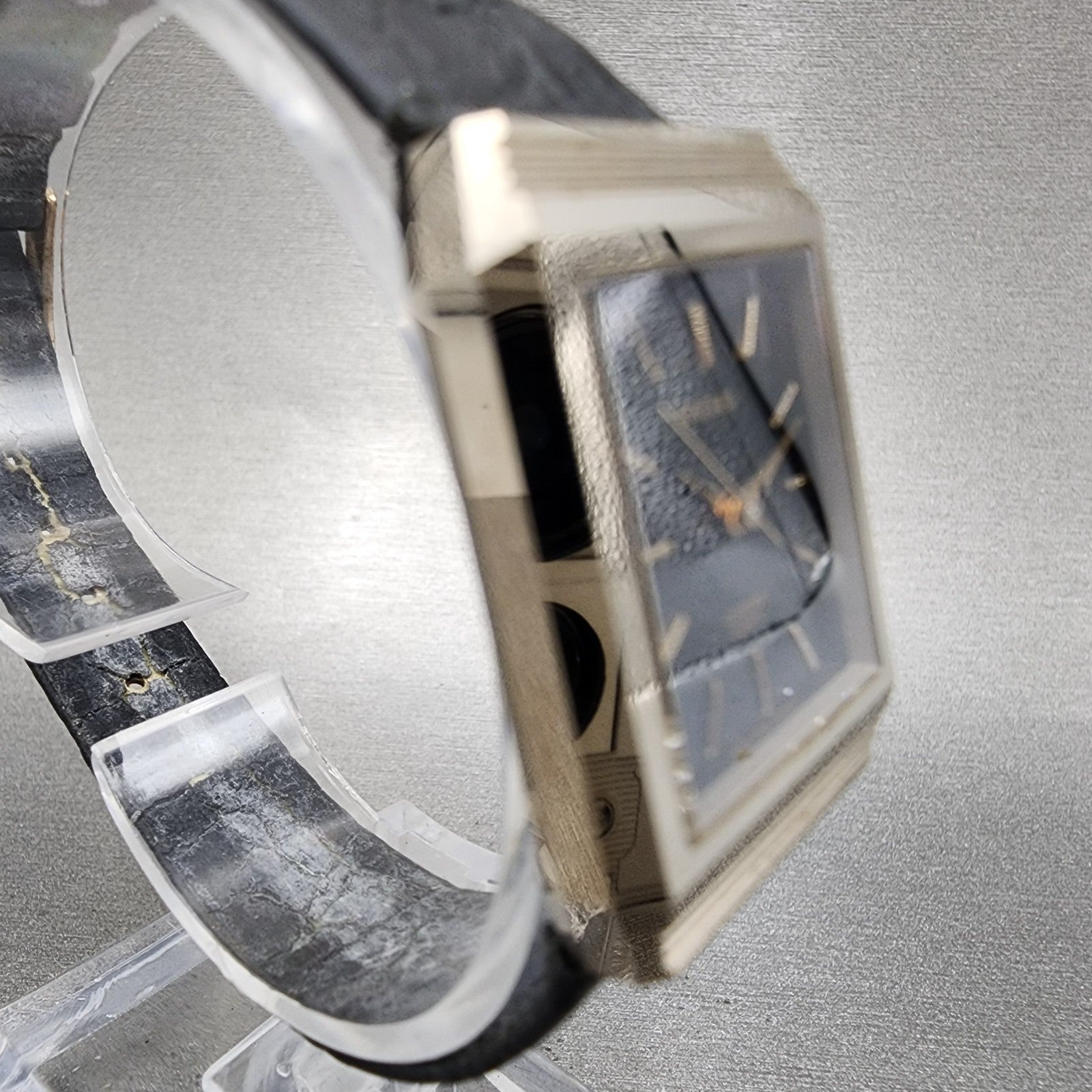 Citizen Exceed Tank Watch Women 23mm Black Dial Bronze Tone Rectangle New Batt4