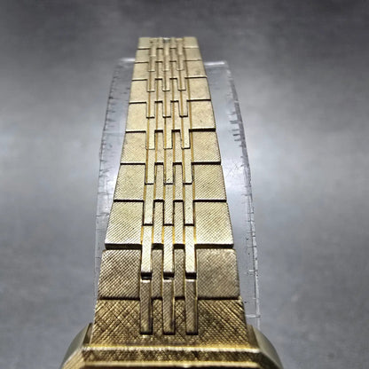Seiko Tank Watch Women 17mm Champagne Dial Gold Rectangle 1400-5540 New Battery4