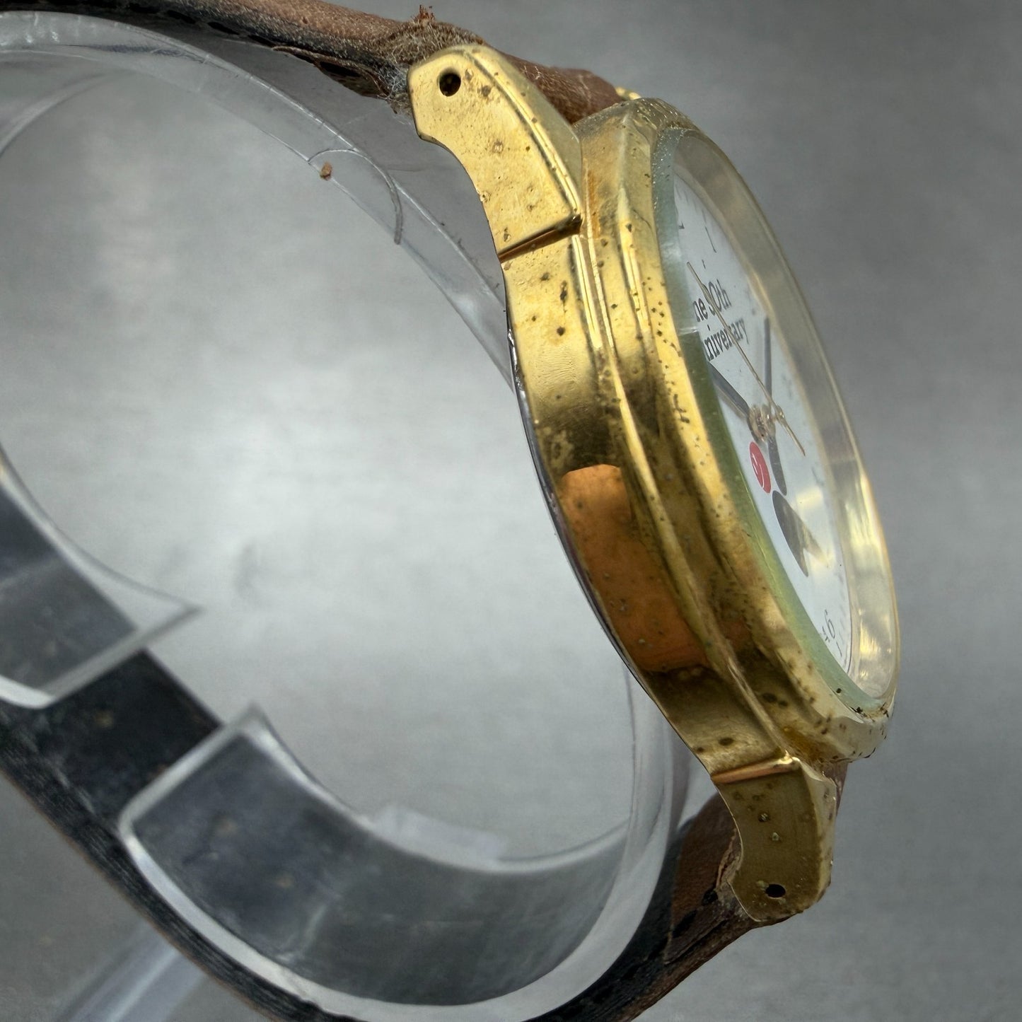 Seiko Alba Watch Men 33mm White Dial Gold Tone Round Y136-6C10 New Battery VTG3