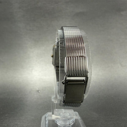 Seiko Tank Watch Women 18mm Silver Dial Silver Tone 7321-5810 New Battery VTG7