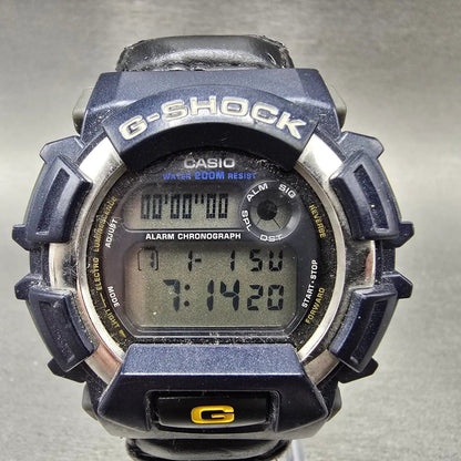 Casio G-Shock DW-9500 Watch Men 48mm Silver Blue Alarm Chronograph New Battery0