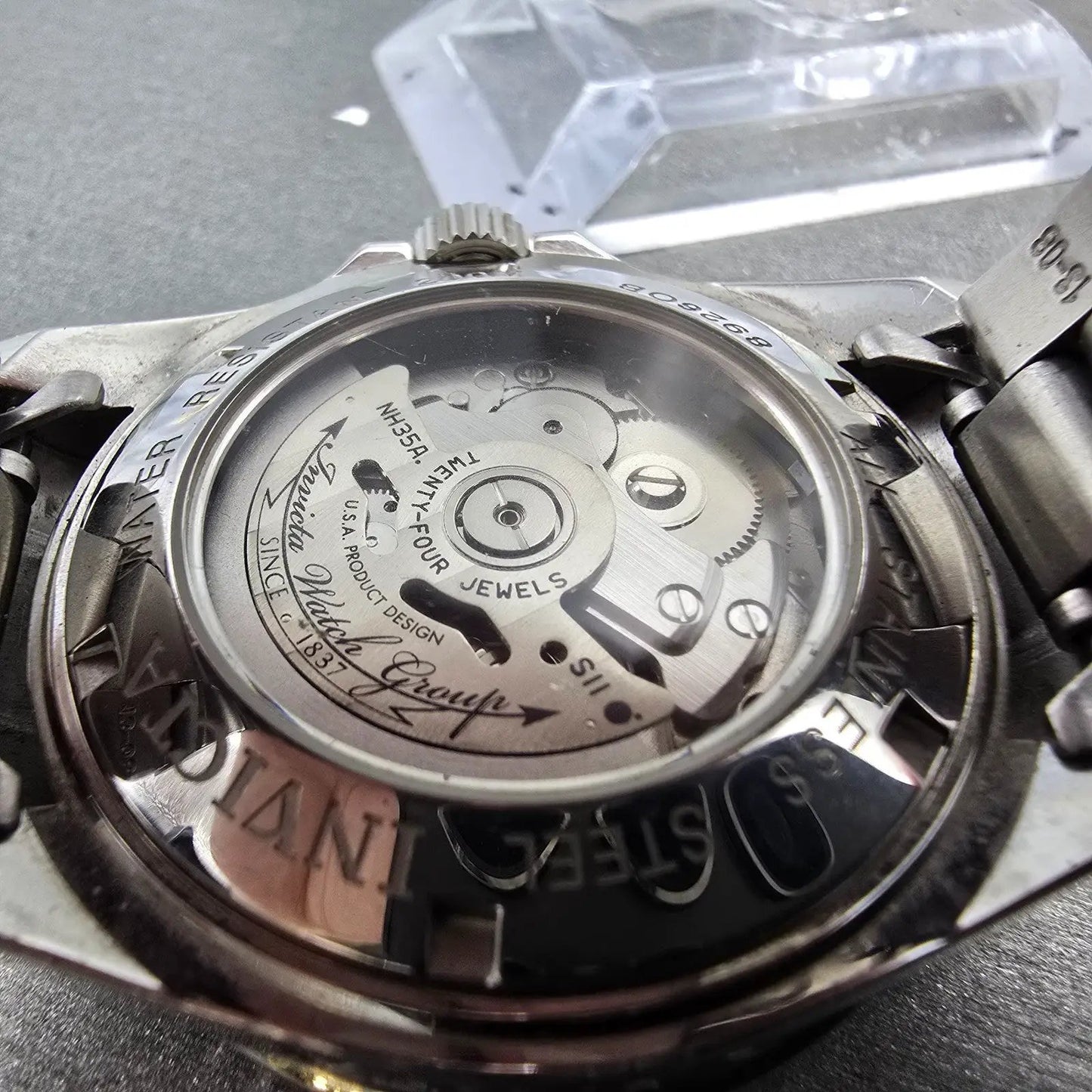 Invicta Pro Diver Automatic Watch Men 40mm Black Dial Silver Tone Date CHIP Runs9
