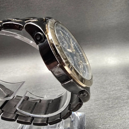 Seiko Chronograph Watch Men 39mm Black Dial Date Alarm 7T62-0FY0 New Battery3