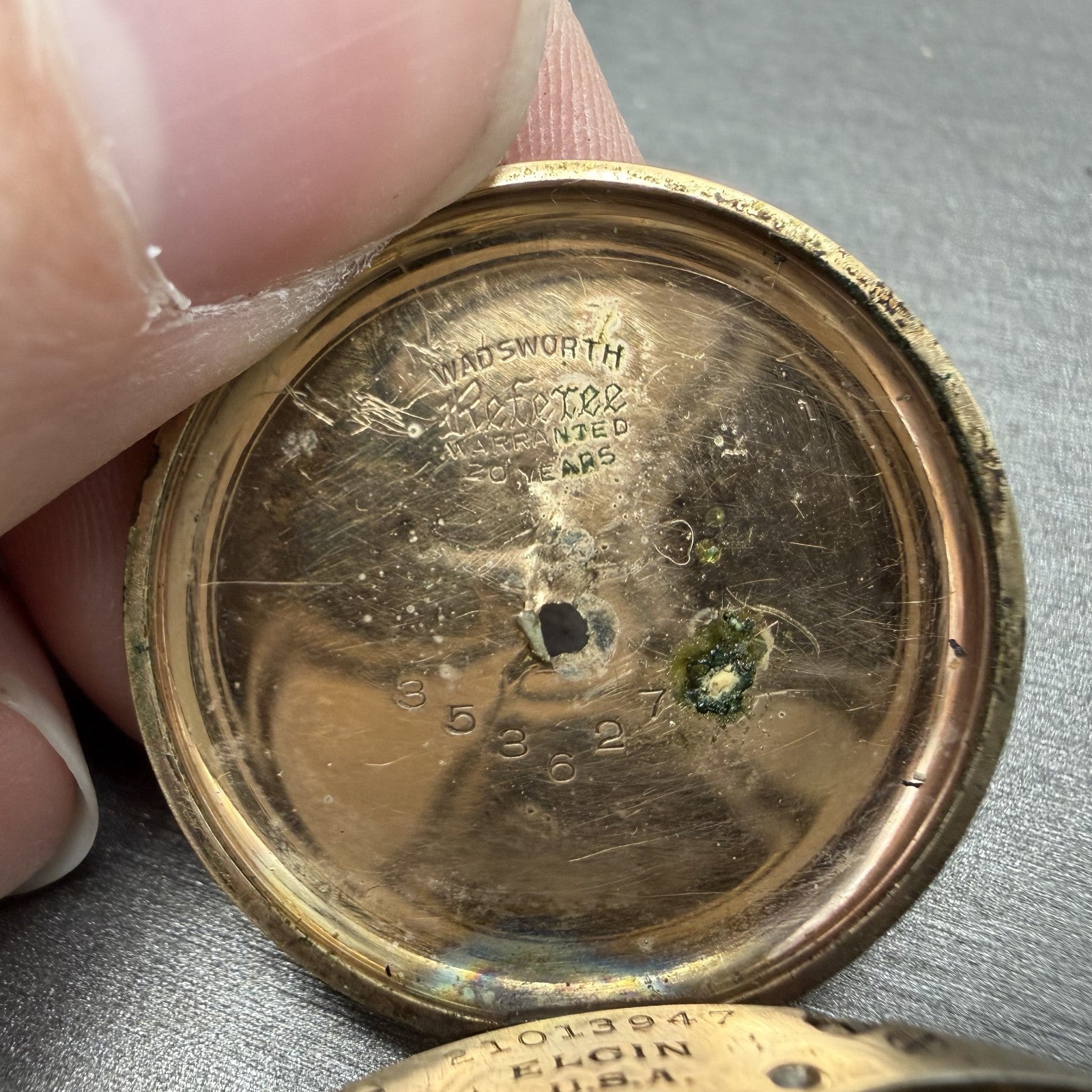 Elgin Pocket Watch 31mm Gold Dial Gold Filled Manual Wind Grade 463 Runs12