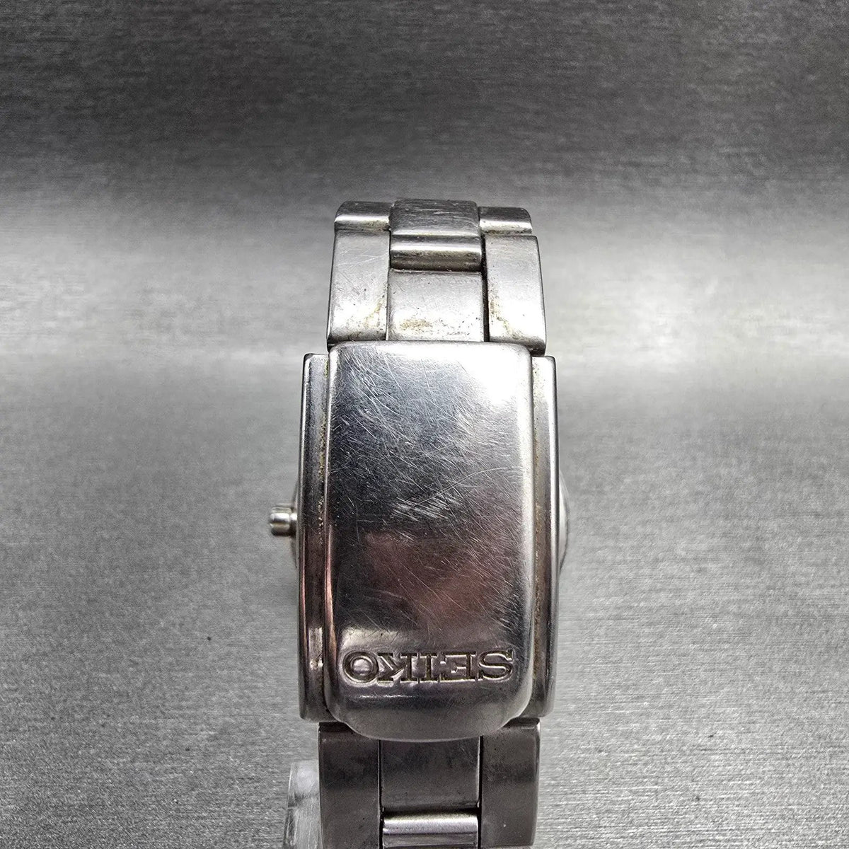 Seiko Watch Men 37mm Black Dial Silver Tone Daydate Round 7N43-9070 New Battery7