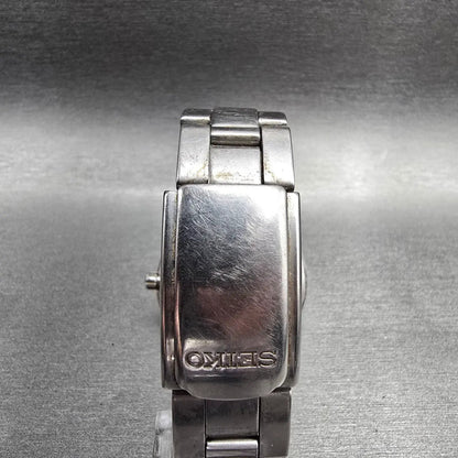 Seiko Watch Men 37mm Black Dial Silver Tone Daydate Round 7N43-9070 New Battery7