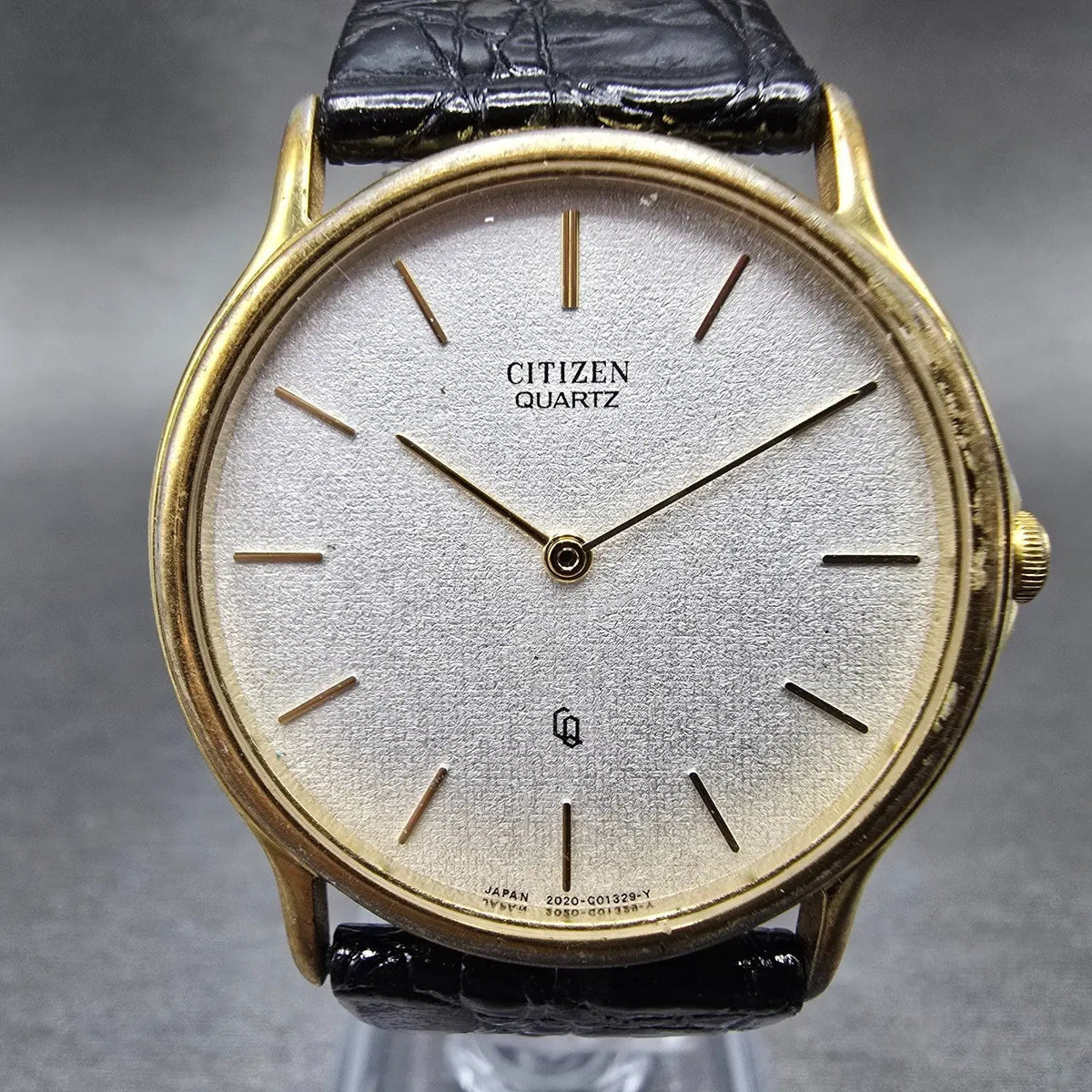 Citizen CQ Watch Men 32mm White Dial Gold Tone Round 6020-Y51064 JP VTG PARTS0