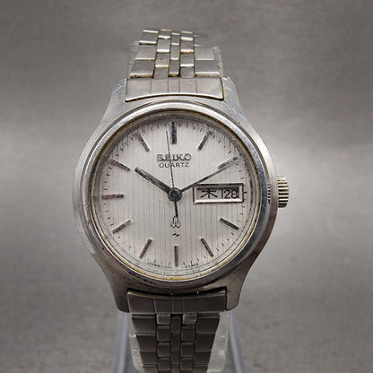 Seiko Watch Women 25mm Silver Dial Silver Tone Daydate 43260040 New Battery0