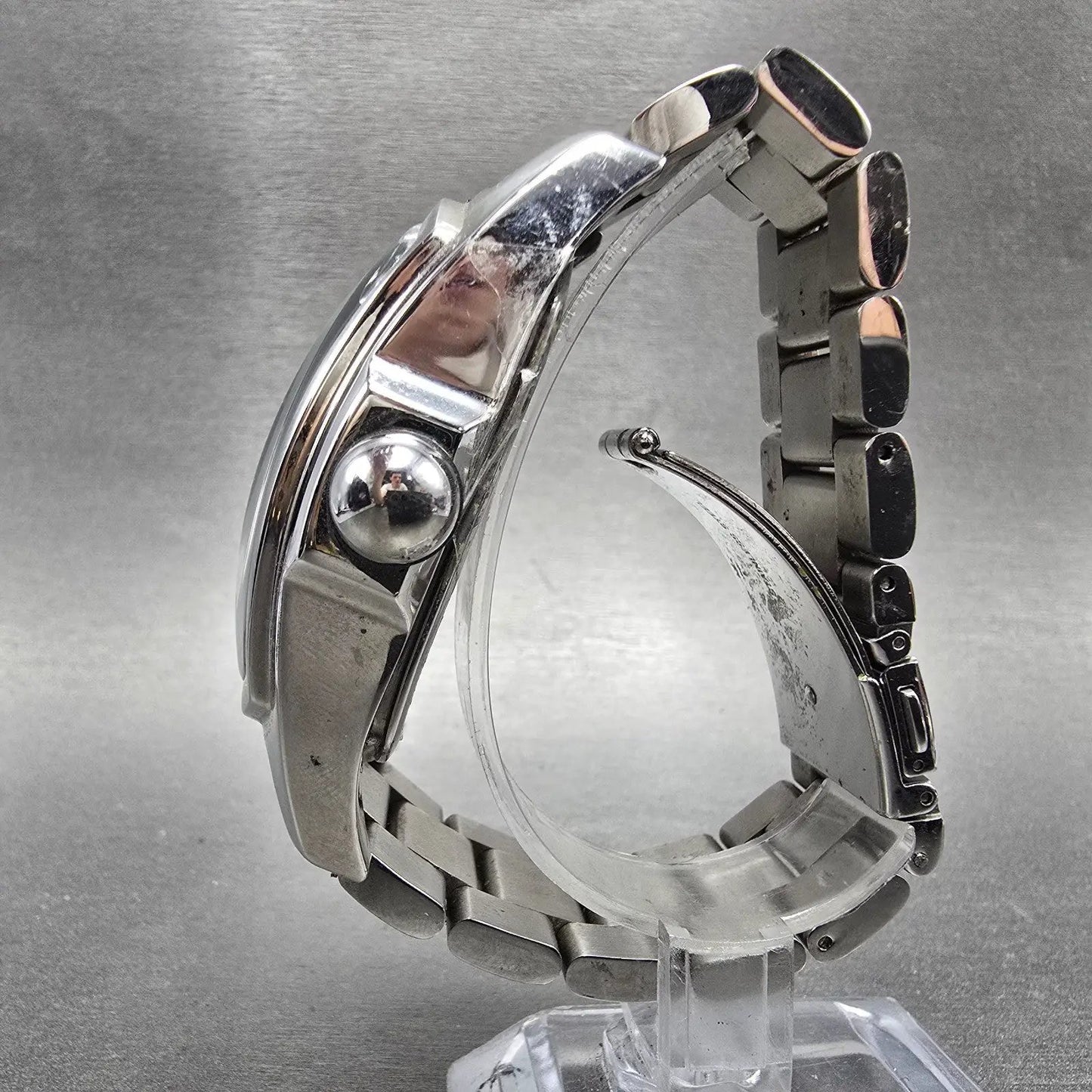 Invicta Lupah Watch Men 47mm Purple Dial Silver Tone Rectangle 21391 New Batt KJ6