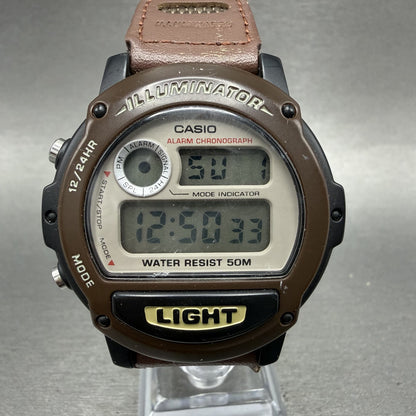 Casio Illuminator Watch Men 44mm Digital Brown Alarm Chrono W89H New Battery0