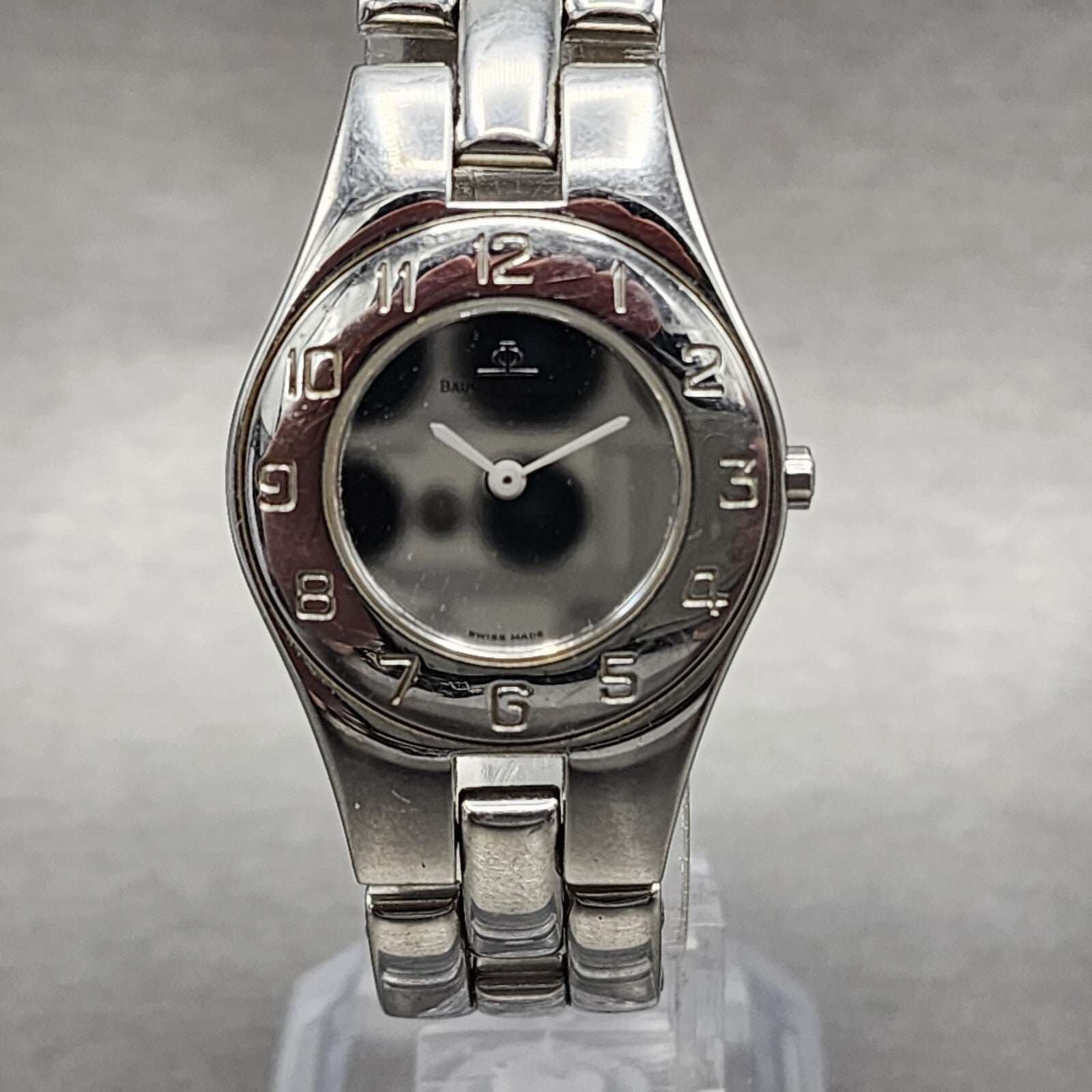 Baume Mercier Linea Watch Women 27mm Silver Dial Steel Round MVO45182 New Batt1