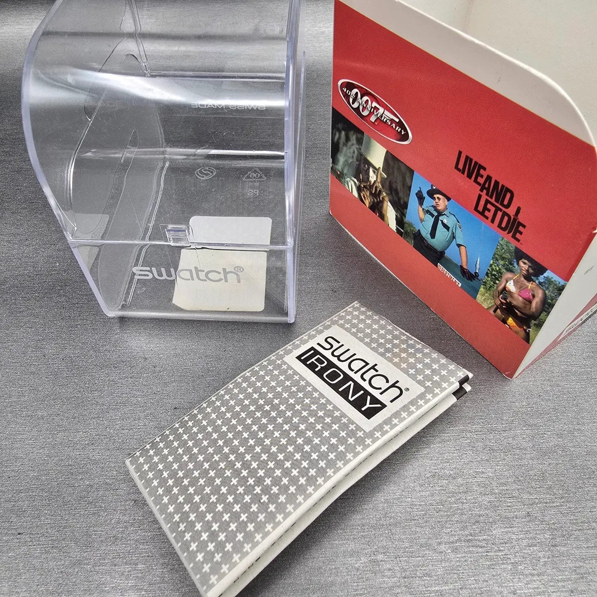 Swatch James Bond Live and Let Die Watch Men 37mm Date YGS4012 New Battery NOS7