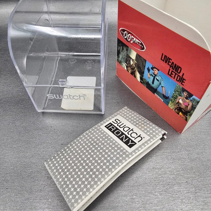 Swatch James Bond Live and Let Die Watch Men 37mm Date YGS4012 New Battery NOS7