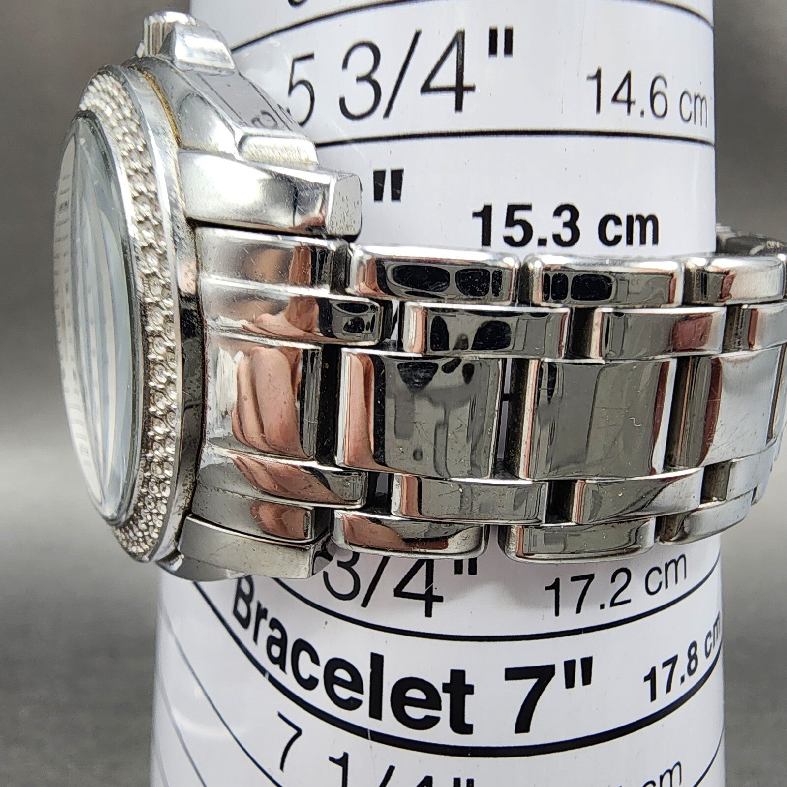 Michael Kors Cameron Watch Women 38mm MOP Dial Steel Daydate Round New battery10