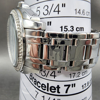 Michael Kors Cameron Watch Women 38mm MOP Dial Steel Daydate Round New battery10