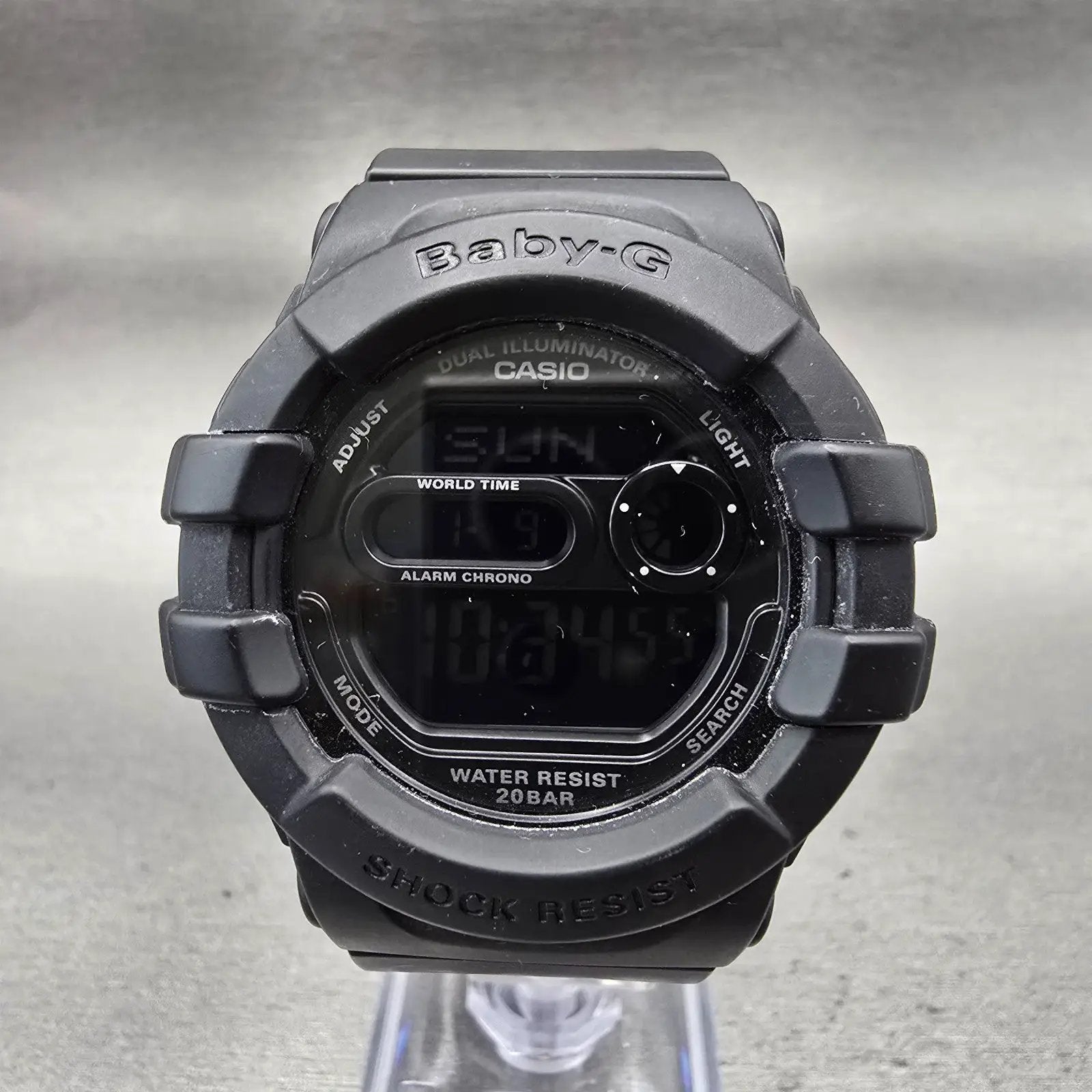 Casio Baby-G BGD-140 Watch Women 43mm Black Dial Black Chrono Alarm New Battery1