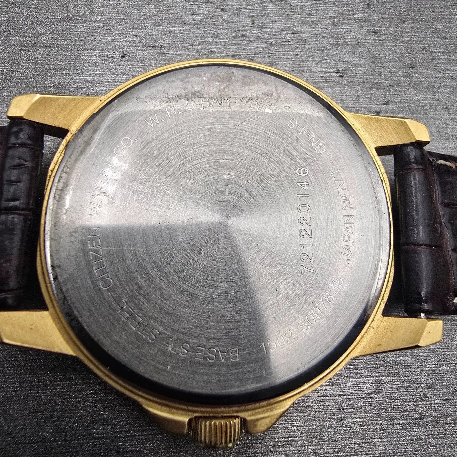 Citizen Watch Men 42mm Silver Dial Gold Tone Daydate Round 1502-S097835 New Batt10