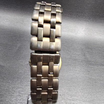 Seiko Watch Men 35mm White Dial Gold Tone Date Round 7N42-7030 New Battery VTG7