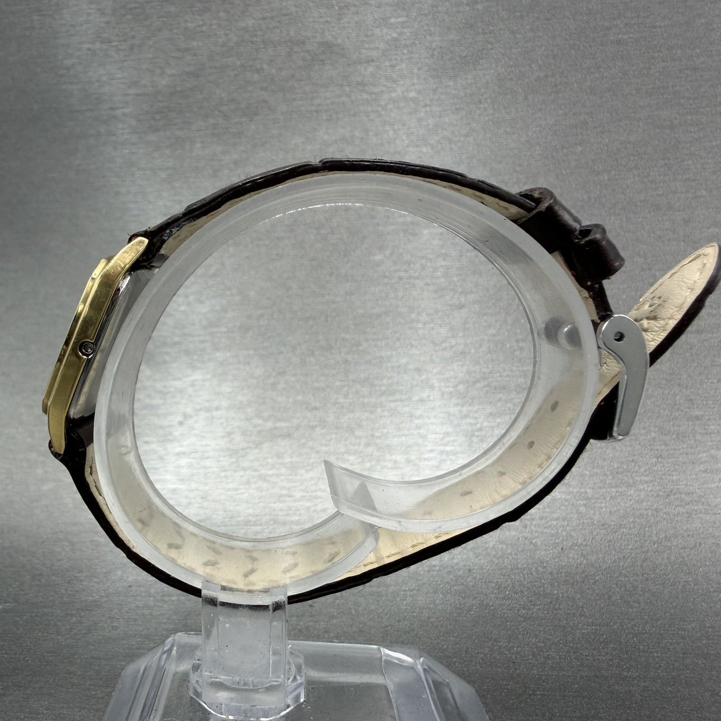 Omega De Ville Tank Watch Women 22mm Gold Dial Gold Tone Cal 1365 VTG PARTS7
