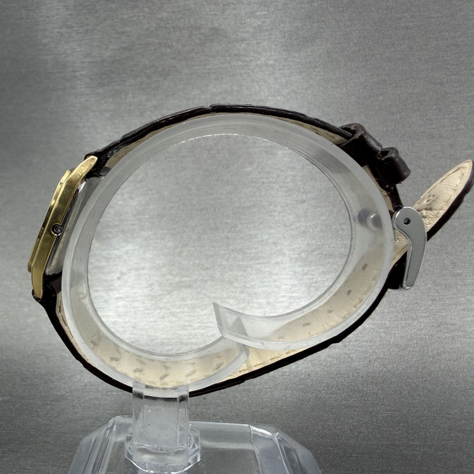 Omega De Ville Tank Watch Women 22mm Gold Dial Gold Tone Cal 1365 VTG PARTS7