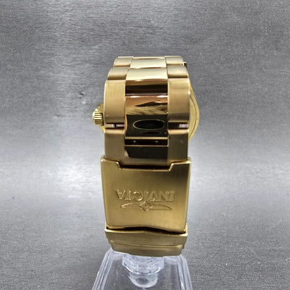 Invicta Pro Diver Watch Men 40mm Black Dial Gold Tone Date 26975 New Battery9