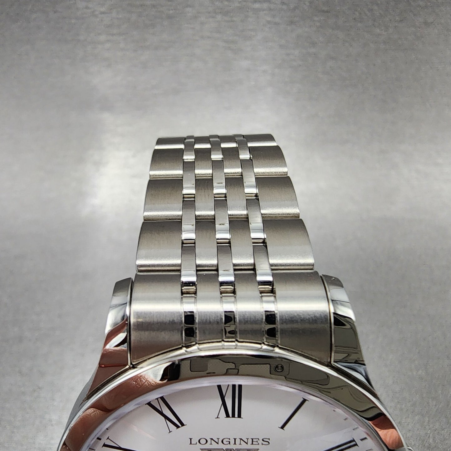 Longines Record Automatic Watch Men 40mm White Dial Steel Date L2.821.4.11.64