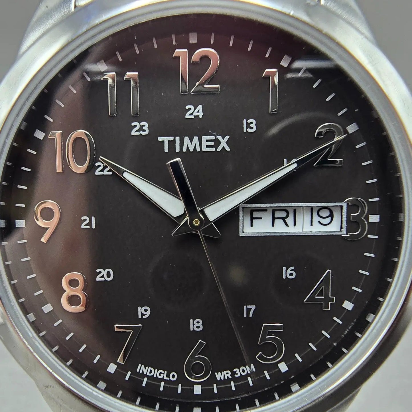 Timex South Street Sport Watch Men 36mm Black Dial Steel Daydate T2M932 New Batt1