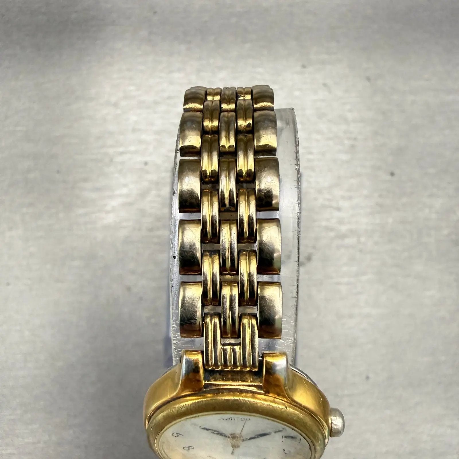 Seiko Watch Women 23mm White Dial Gold Tone Date Round 7N82-0228 New Battery VTG4