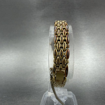 Seiko Watch Women 17mm Champagne Dial Gold Tone Oval 2P20-5B09 New Battery7