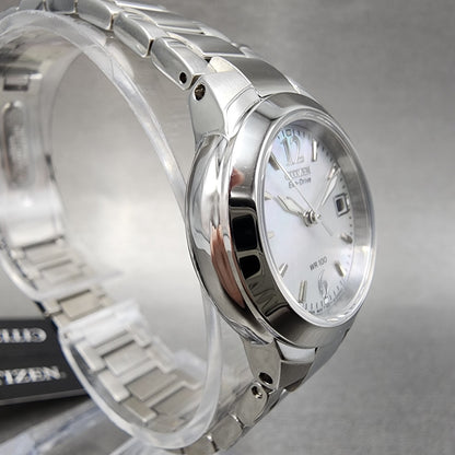 Citizen EcoDrive Chandler Watch Women 26mm MOP Dial Steel Date Round Works3