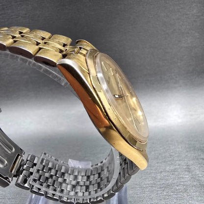 Seiko Pulsar Watch Men 35mm Champagne Dial Gold Tone Daydate Y148-8070 New Batt3