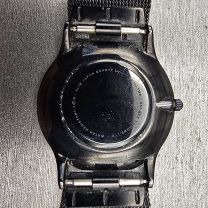 Skagen Watch Men 34mm Black Dial Black Tone Titanium Round 233LTMB New Battery10