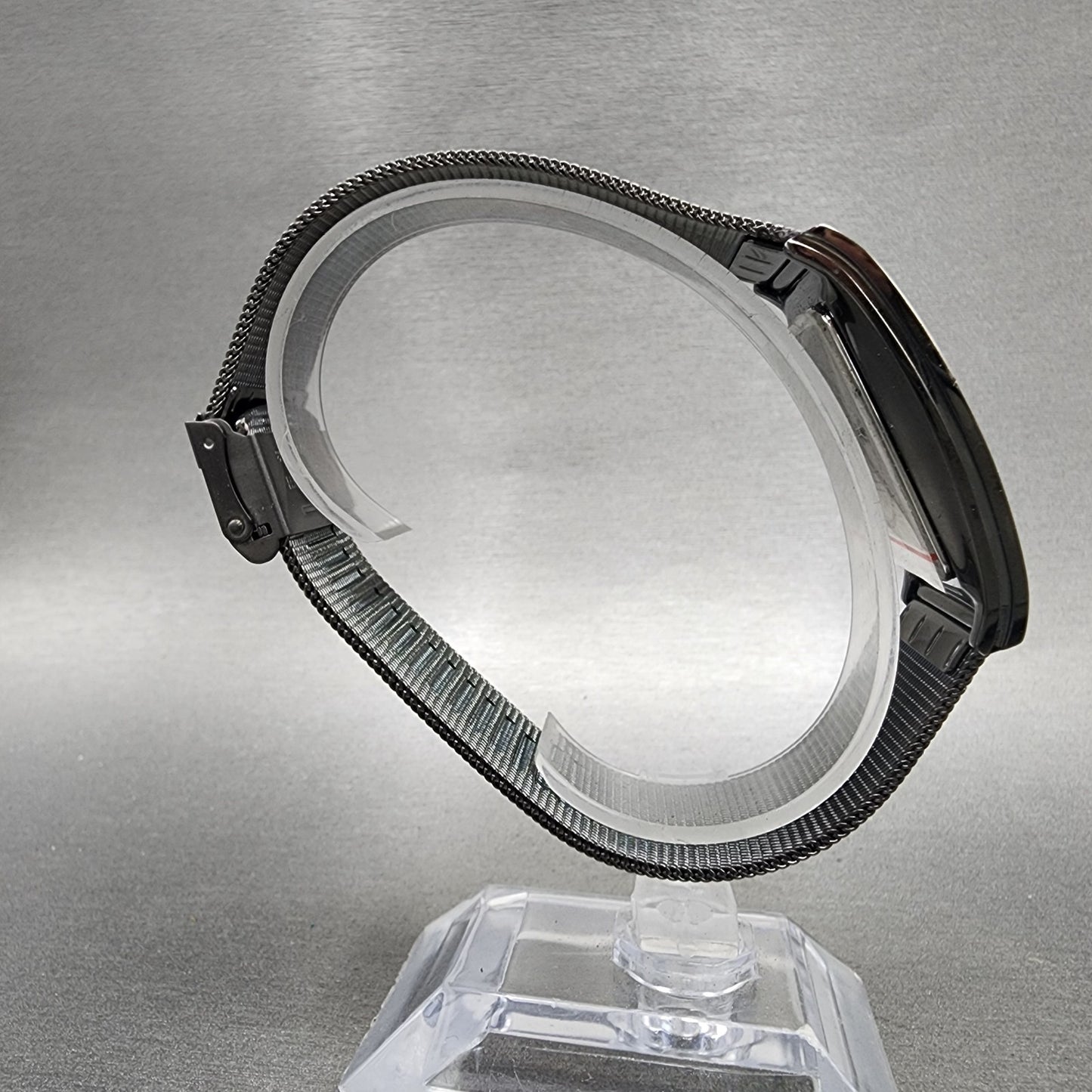 Skagen Grenen Tank Watch Men 29mm Silver Dial Black Tone Date Rectangle New Batt8