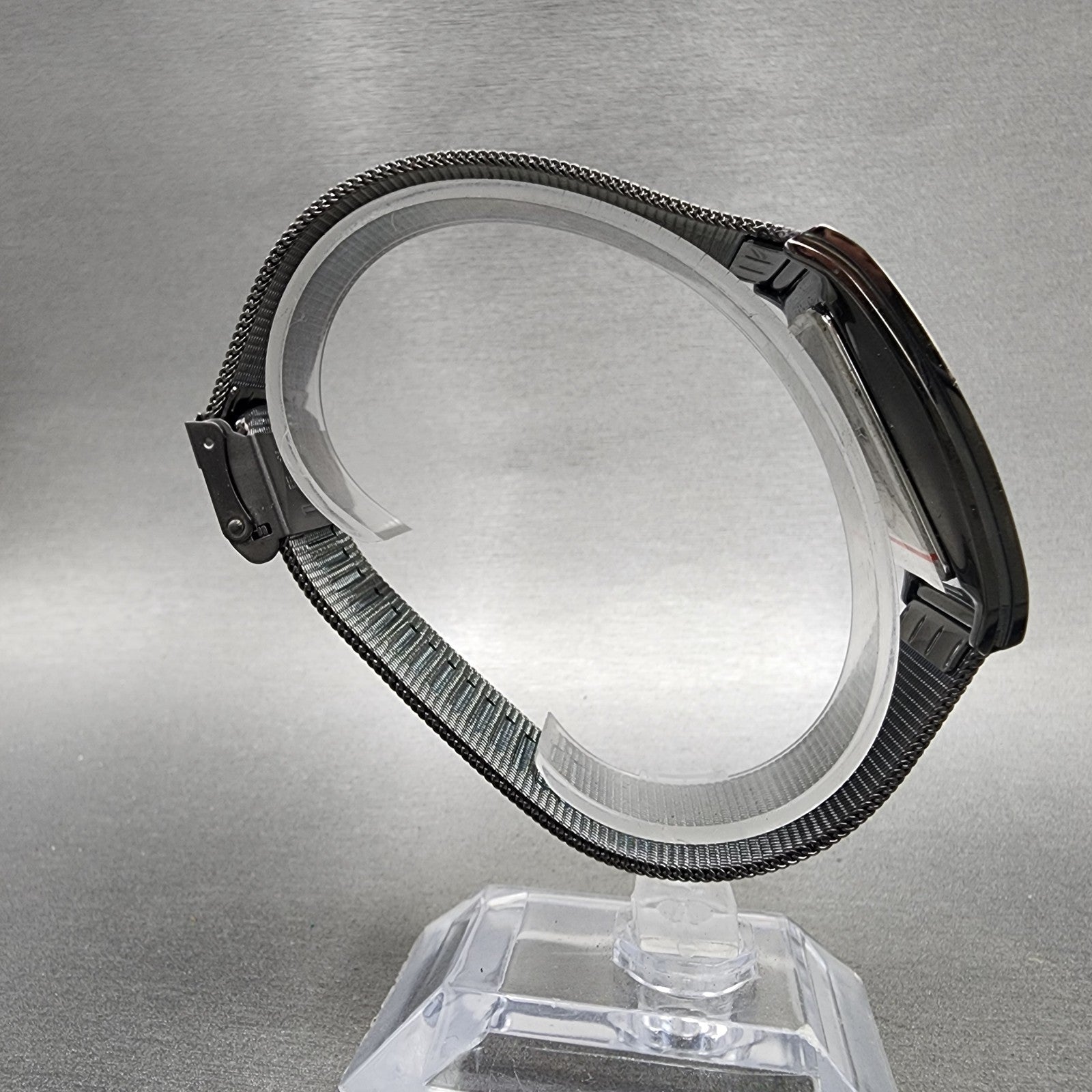 Skagen Grenen Tank Watch Men 29mm Silver Dial Black Tone Date Rectangle New Batt8