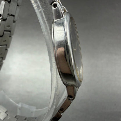 Seiko Watch Women 16mm Blue Dial Two Tone Oval Vintage 1N00-0HZ0 New Battery3