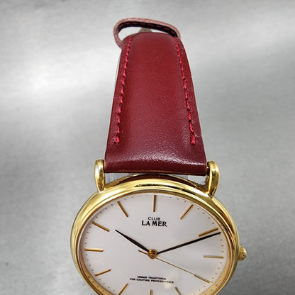 Citizen Club Lamar Watch Men 32mm White Dial Gold Tone Round 2830265343 New Bat4
