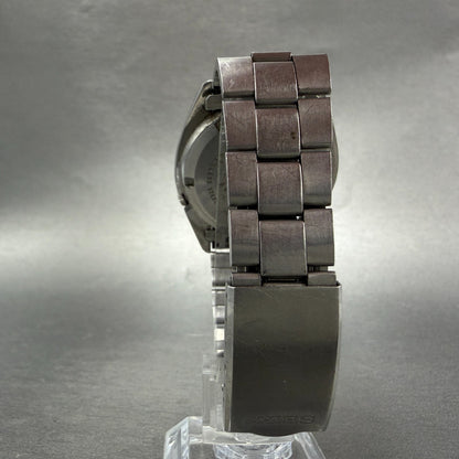 Seiko Automatic Watch Men 37mm White Dial Silver Tone DayDate 7009-8219 PARTS8