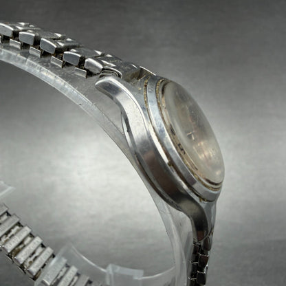 Seiko Watch Women 25mm Champagne Dial Silver Tone Manual Vintage 1104-0259 Runs3
