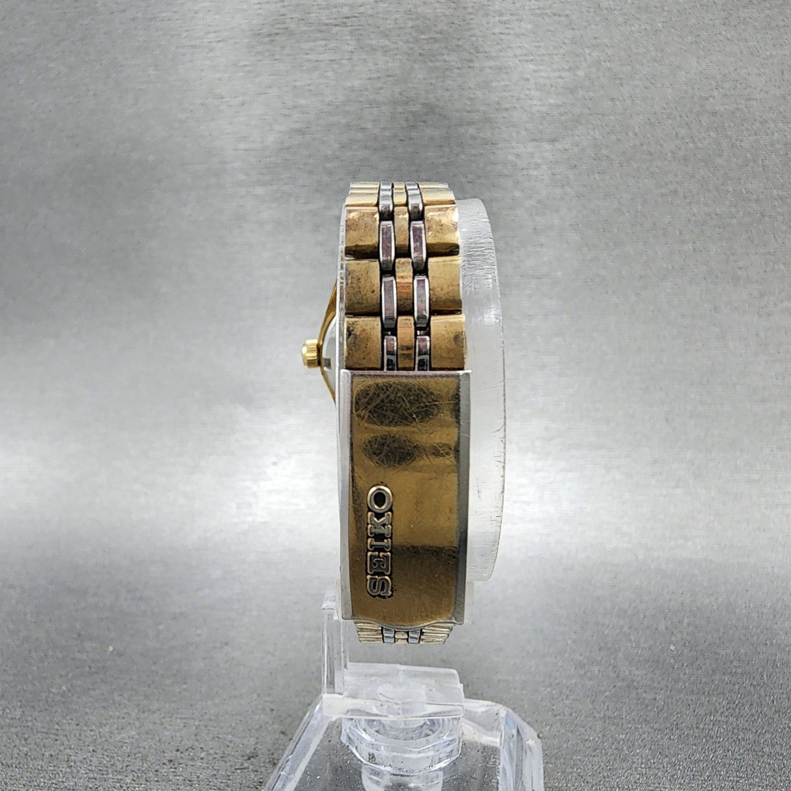 Seiko Automatic Watch Women 24mm Silver Dial Gold Plated Daydate Round Runs VTG7