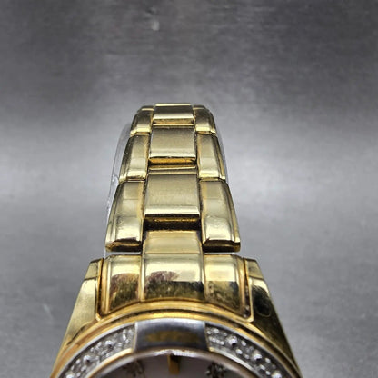 Citizen Eco-Drive Watch Women 26mm MOP Dial Gold Tone Date E013-S076404 Runs4