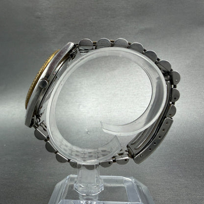 Seiko President Watch Men 36mm Silver Dial Two Tone Daydate 7n43-8111 NewBatt MQ6