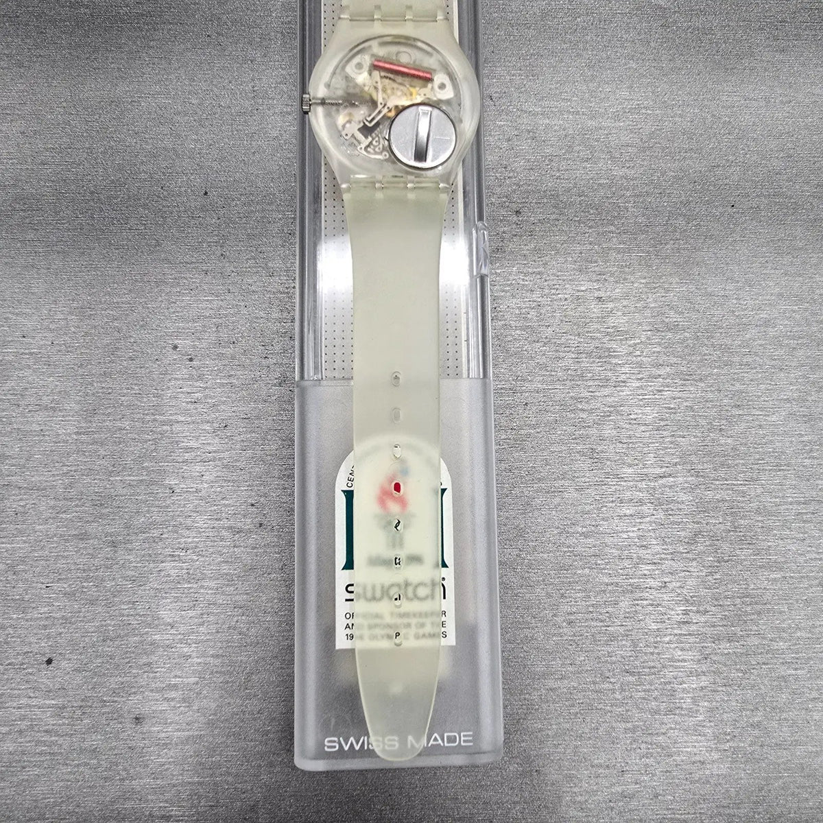 Swatch Olympic Sport Edition Watch Men 34mm Transparent GK209ST New Battery NOS10