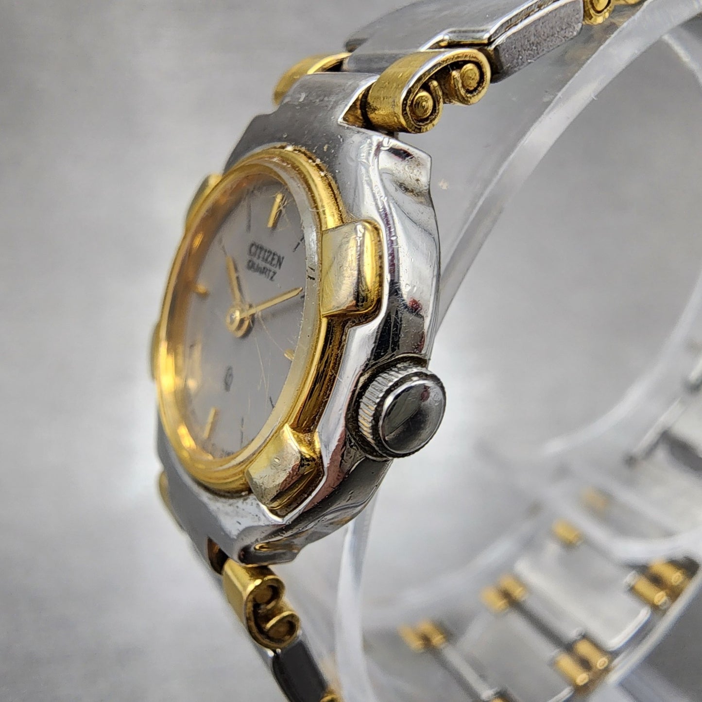 Citizen CQ Watch Women 20mm Silver Dial Two Tone Round 3220S05154 New Battery2