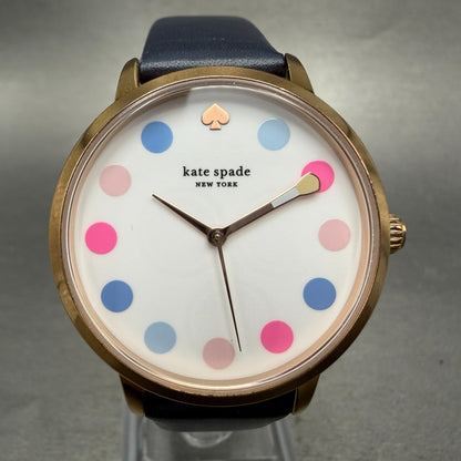 Kate Spade Metro watch Women 35mm White Dial Rose Gold Round KSW9027 New Battery0